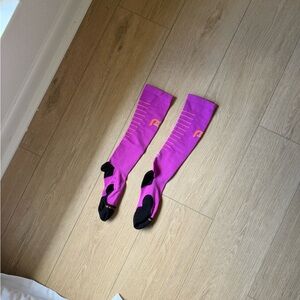 Pink and Black Knee-High Socks